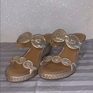 ONLY WORN ONCE Jacks Gold Wedge!